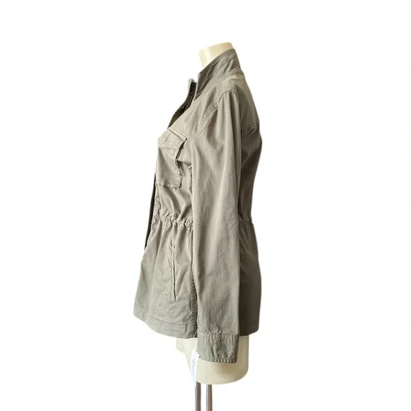Style & Co women's twill utility spring jacket in olive drab, size small - Picture 6 of 16